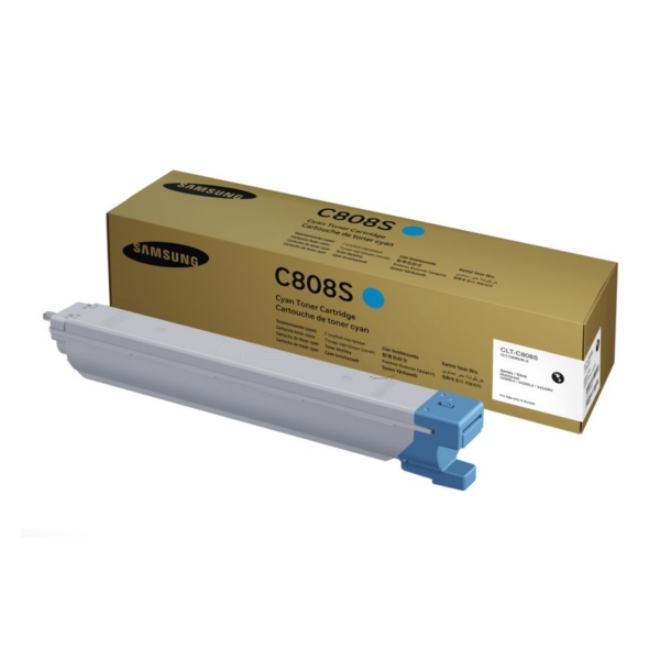 Samsung CLT-C808S Cyan Toner Cartridge CLTC808S (SS562A) Cyan Toner Cartridge; Yield: 20,000 pages