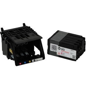 HP CR322A (CR321A) NA/LA Whaler Printhead Replacement Kit (Includes Printhead Assembly, Starter Cartridges, Instructions) (Printhead Houses all 4 Cartridges)