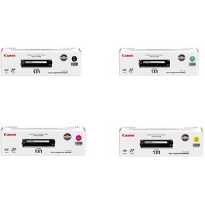 Canon 131 Toner Cartridge Set Canon 131 (CRG-131) Hi-Capacity Toner Cartridge Set; Includes 1 Each of Black, Cyan, Magenta, Yellow