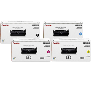 Canon 332 Toner Cartridge Set Canon 332 (CRG-332) Toner Cartridge Set; Includes 1 Each of Black, Cyan, Magenta, Yellow