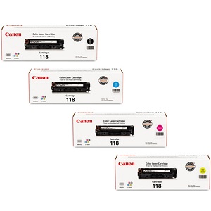 Includes CRG-118BK, CRG-118C, CRG-118M, CRG-118Y