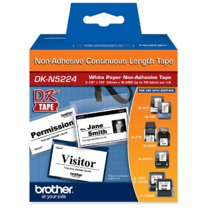 DK-N5224 2.1 inch x 100 ft (54 mm x 30.4 m) Non-Adhesive Continuous Paper Tape