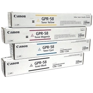 Canon GPR-58 Toner Cartridge Set Canon GPR-58 Toner Set; Includes 1 Each of Black, Cyan, Magenta, Yellow