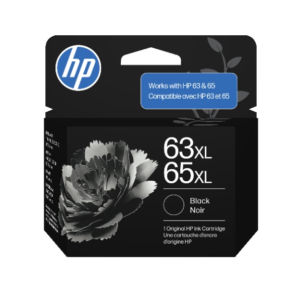 HP 63XL/65XL High Yield Black Ink Cartridge, B7RT5AN HP 63XL/65XL Black Original Ink Cartridge (300 Yield)