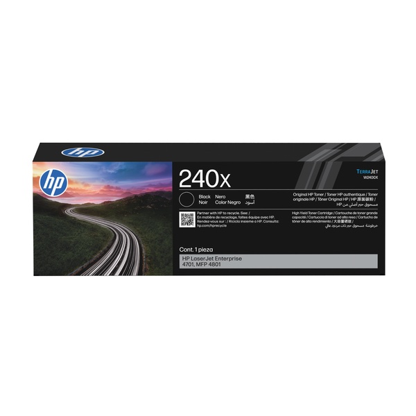 HP 240X High Yield Black Toner Cartridge (W2400X) HP 240X High Yield Black Original LaserJet Toner Cartridge (9,000 Yield)