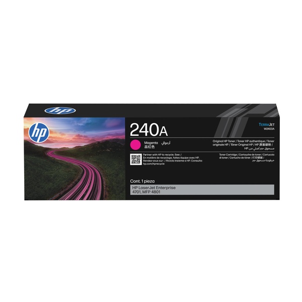 HP 240A Magenta Toner Cartridge (W2403A) HP 240A Magenta Original LaserJet Toner Cartridge (2,000 Yield)