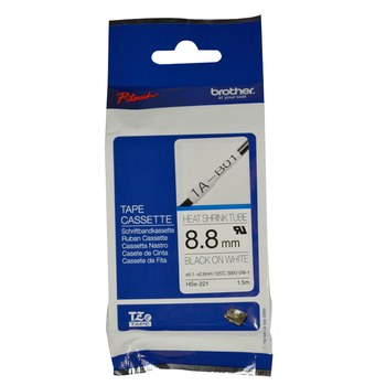 Brother TT Wire & Cable Label, Polyolefin, Black on White (0.34" x 4.9') (6/Ctn)