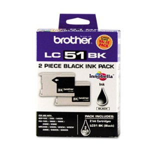 LC512PKS Black Ink Twin Pack; 2 Pack of LC51BK