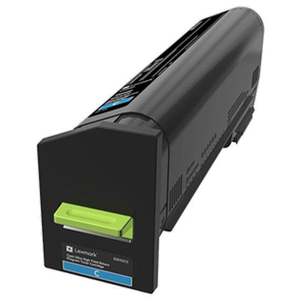 Lexmark 82K0UCG Cyan Toner Cartridge Lexmark Ultra High Yield Cyan Return Program Toner Cartridge for US Government (55,000 Yield) (TAA Compliant Version of 82K1UC0)