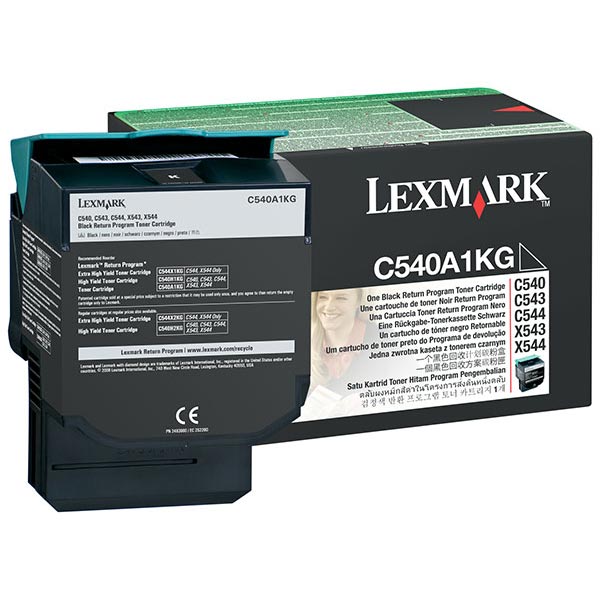 Lexmark Black Return Program Toner Cartridge for US Government (1,000 Yield) (TAA Compliant Version of C540A1KG)