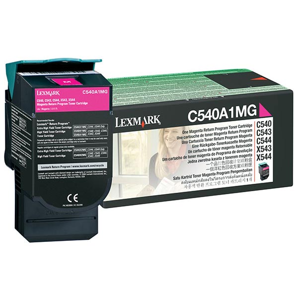 Lexmark Magenta Return Program Toner Cartridge for US Government (1,000 Yield) (TAA Compliant Version of C540A1MG)