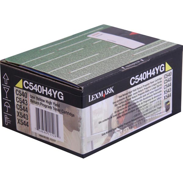 Lexmark High Yield Yellow Return Program Toner Cartridge for US Government (2,000 Yield) (TAA Compliant Version of C540H1YG)