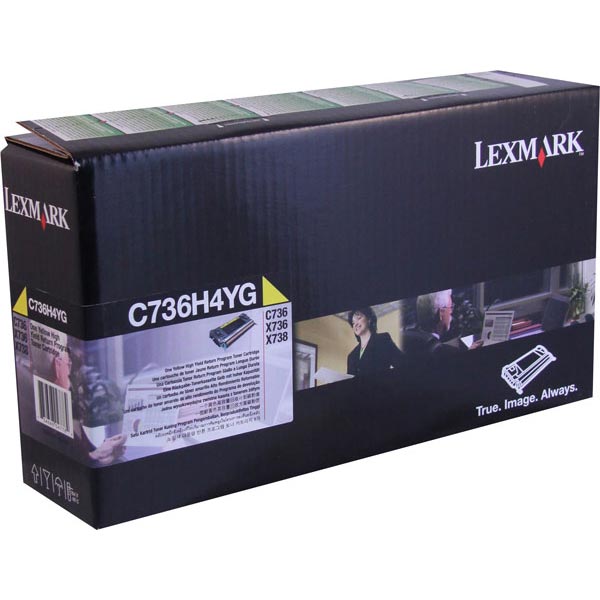 Lexmark High Yield Yellow Return Program Toner Cartridge for US Government (10,000 Yield) (TAA Compliant Version of C736H1YG)