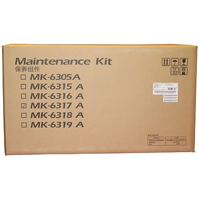 Kyocera MK6317 Maintenance Kit 1702N97US1, MK-6317 Maintenance Kit; Yield: 600,000 pages; Includes (1) Drum Unit, (1) Developer Unit, (1) Fuser Unit, (2) Filter Top, (2) Filter Left Side, (1) Parts Belt Assembly SP, (1) Parts Disposal Toner Unit Assembly