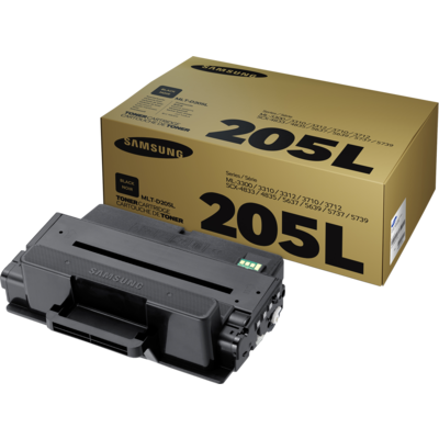 Samsung MLT-D205L Black Toner Cartridge MLTD205L High Yield Toner Cartridge; Yield: 5,000 pages