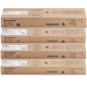 Sharp MX51NT Toner Cartridge Set Includes 1 Each of MX51NTBA, MX51NTCA, MX51NTMA, MX51NTYA