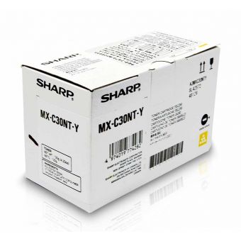 Sharp MXC30NTY Yellow Toner Cartridge MX-C30NT-Y Yellow Toner Cartridge; Yield: 6,000 pages