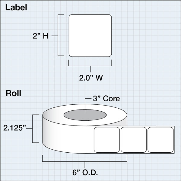 Primera LX3" High Gloss Paper Plus Labels