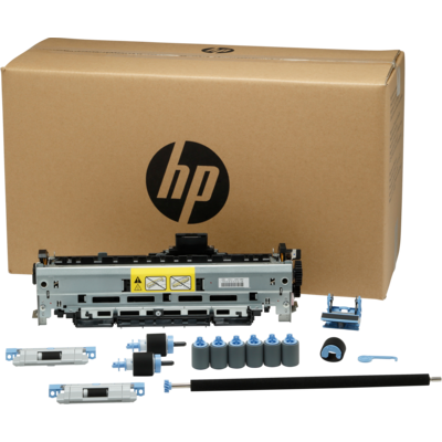 HP Q7832A Maintenance Kit Includes Fuser, Separation Pad, Pick-up Rollers, Pick-up & Feed Rollers, Transfer Roller, Gloves, Tool (Hook) & Instruction Guide.
