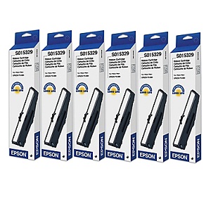 S015329 Ribbon Cartridge 6-Pack; Yield: 7.5 million characters x 6