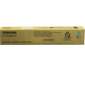 Toshiba TFC30UC Cyan Toner Cartridge TFC30UC Cyan Toner; Yield: 28,000 pages
