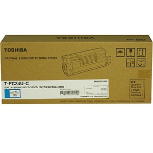 Toshiba TFC34UC Cyan Toner Cartridge TFC34UC Cyan Toner Cartridge; Yield: 11,500 pages