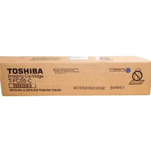 Toshiba TFC55C Cyan Toner Cartridge TFC55C Cyan Toner; Yield: 26,500 pages