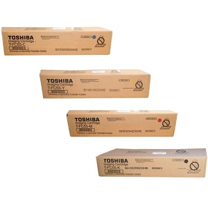 Toshiba TFC55 Toner Cartridge Set Includes TFC55K, TFC55C, TFC55M, TFC55Y