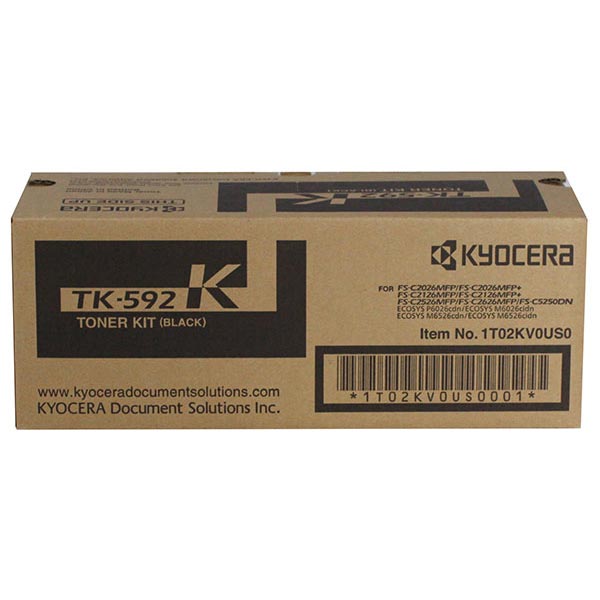 Kyocera TK592K Black Toner Cartridge TK-592K Black Toner Cartridge; Yield: 7,000 pages