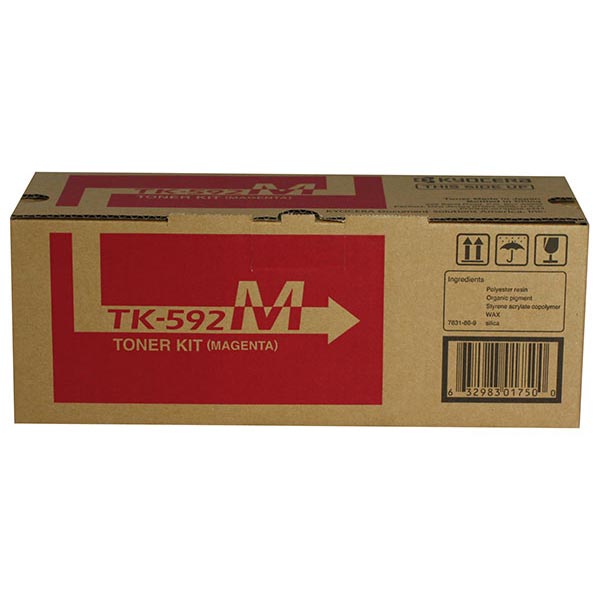 Kyocera TK592M Magenta Toner Cartridge TK-592M Magenta Toner Cartridge; Yield: 5,000 pages