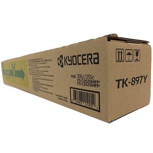 Kyocera TK897Y Yellow Toner Cartridge TK-897Y (1T02K0AUS0) Yellow Toner Cartridge; Yield: 6,000 pages