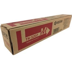 Kyocera TK5207M Magenta Toner Cartridge TK-5207M (1T02R5BUS0) Magenta Toner Cartridge; Yield: 12,000 pages