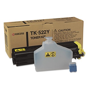 Kyocera TK522Y Yellow Toner Cartridge TK-522Y Yellow Toner; Yield: 4,000 pages