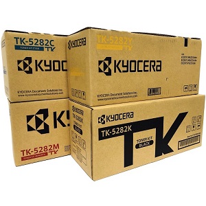 Kyocera TK5282 Toner Cartridge Set Includes 1 Each of TK5282K, TK5282C, TK5282M, TK5282Y
