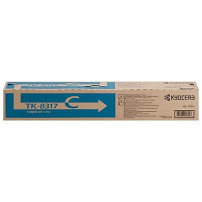 Kyocera TK8317C Cyan Toner Cartridge TK-8317C (1T02MVCUS0) Cyan Toner Cartridge; Yield: 6,000 pages