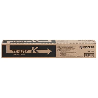 Kyocera TK8317K Black Toner Cartridge TK-8317K (1T02MV0US0) Black Toner Cartridge; Yield: 12,000 pages