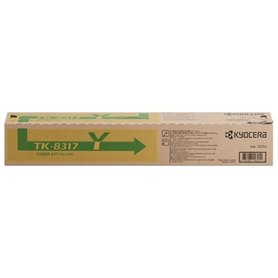Kyocera TK8317Y Yellow Toner Cartridge TK-8317Y (1T02MVAUS0) Yellow Toner Cartridge; Yield: 6,000 pages