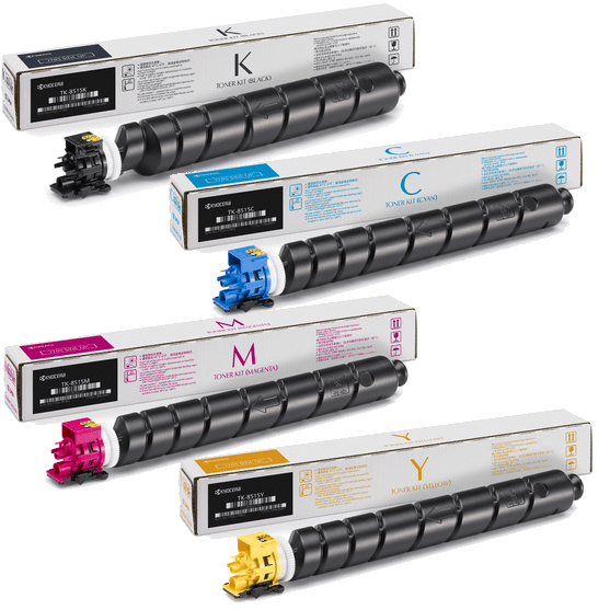 Copystar TK8519 Toner Cartridge Set Includes 1 Each of TK8519K, TK8519C, TK8519M, TK8519Y