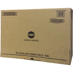 Konica Minolta TN-120 Black Toner Cartridge TN120 (7640015042) Black Toner Cartridge; Yield: 16,000 pages