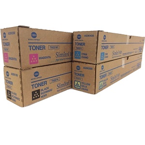 Konica Minolta TN321 Toner Cartridge Set Includes TN321K, TN321C, TN321M, TN321Y