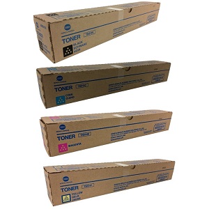 Konica Minolta TN514 Toner Cartridge Set Includes 1 Each of TN514K, TN514C, TN514M, TN514Y