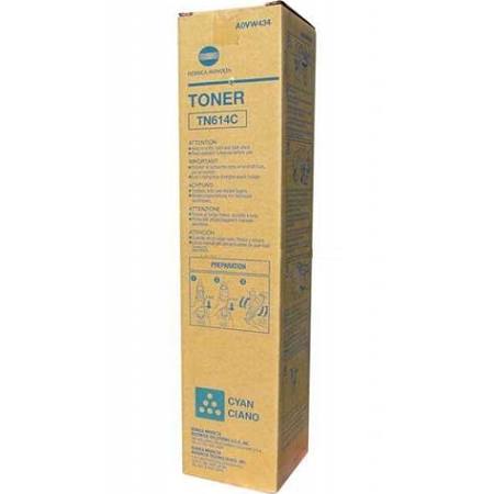 TN-614C (A0VW434) Cyan Toner Cartridge; Yield: 26,000 pages