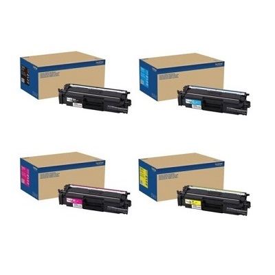 Brother TN815 Super High Yield Toner Cartridges Includes 1 X Brother TN815BK Super High Yield Black Toner Cartridge, 1 X Brother TN815C Super High Yield Cyan Toner Cartridge, 1 X Brother TN815M Super High Yield Magenta Toner Cartridge, 1 X Brother TN815Y Super High Yield Yellow Toner Cartridge