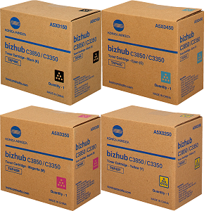 Konica Minolta TNP48 Toner Cartridge Set Includes TNP48K, TNP48C, TNP48M, TNP48Y