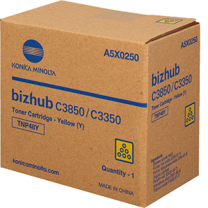 Konica Minolta TNP48Y Yellow Toner Cartridge A5X0230 Yellow Toner Cartridge; Yield: 10,000 pages