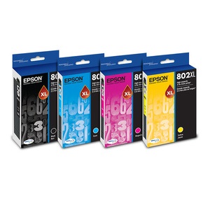Epson T802XL Ink Cartridges High-capacity ink cartridges; Includes T802XL120, T802XL220, T802XL320, T802XL420