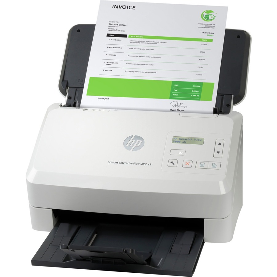 HP Scanjet Enterprise Flow 5000 S5 Sheetfed Scanner - 600 dpi Optical  (6FW09A) Online | BlueDogInk.com, image size:900x900