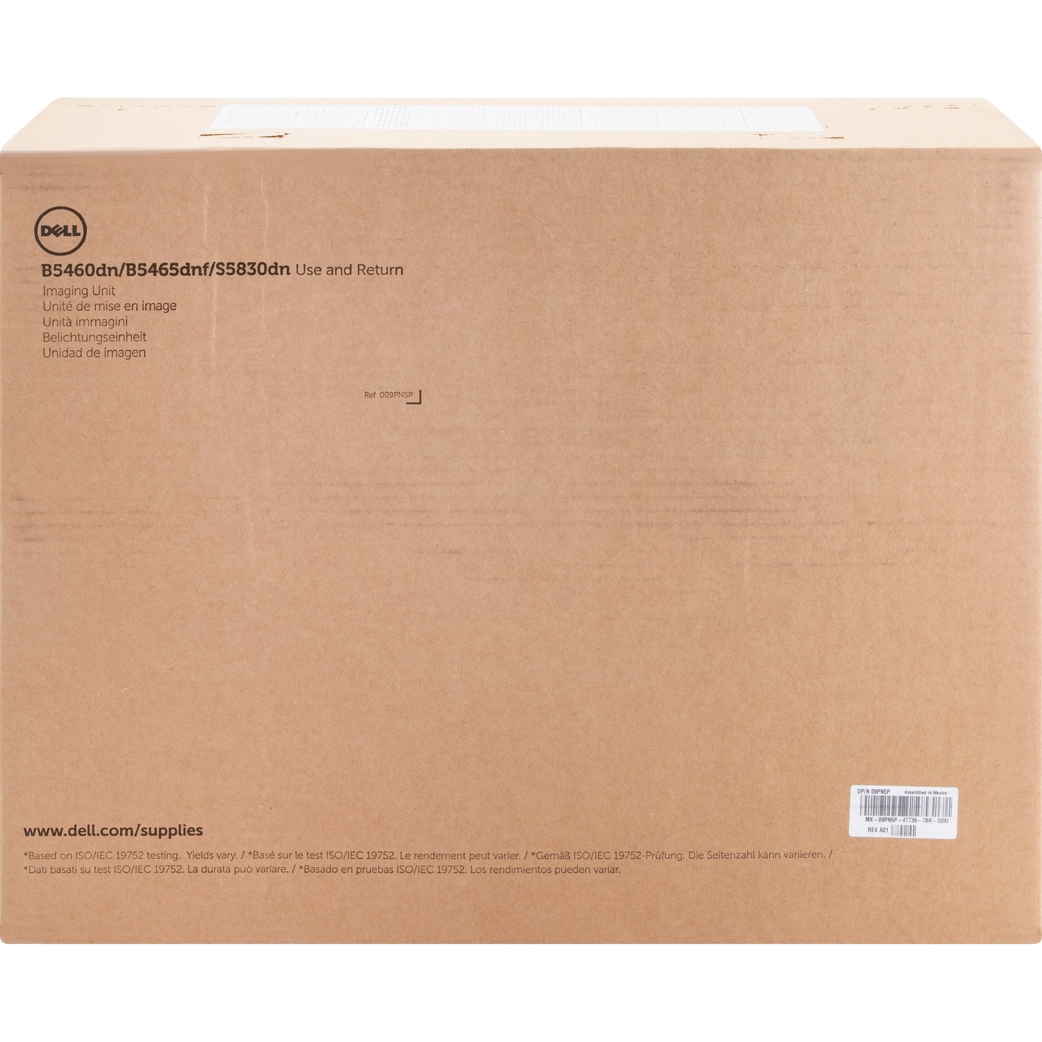 Dell 9PN5P Imaging Drum Dell 331-9754 (9754) Imaging Drum; Yield: 100,000 pages
