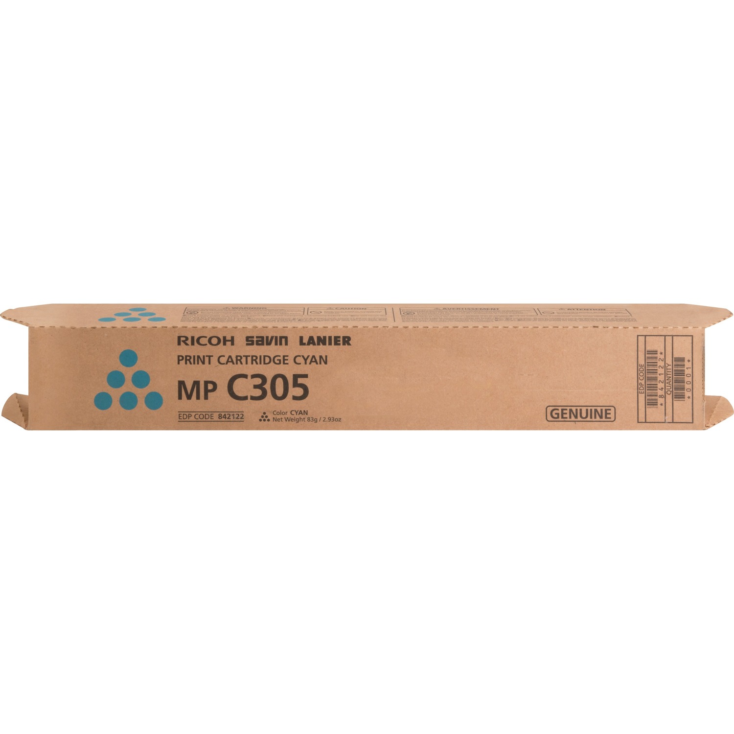 842122 Cyan Toner Cartridge; Yield: 4,000 pages