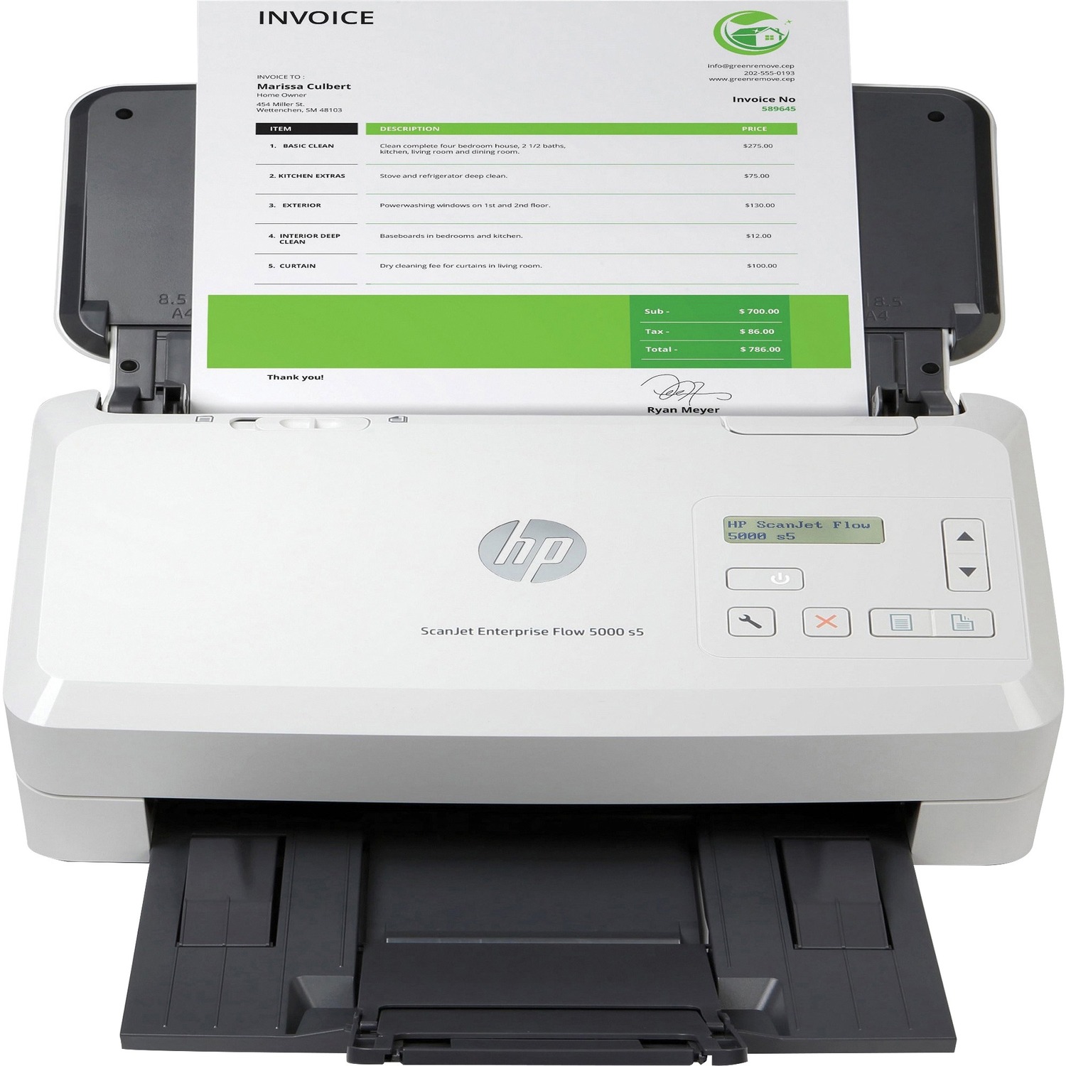 HP ScanJet Enterprise Flow 5000 s5 - Document scanner - CMOS / CIS - Duplex - - 600 dpi x 600 dpi - up to 65 ppm (mono) / up to 65 ppm (color) - ADF (80 sheets) - up to 7500 scans per day - USB 3.0